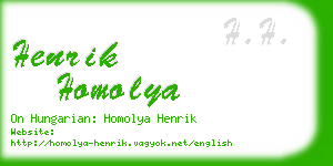 henrik homolya business card